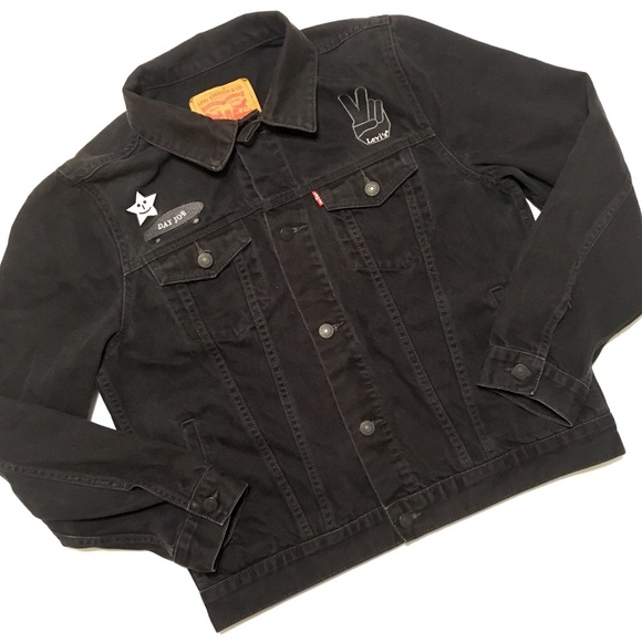 black jean jacket custom